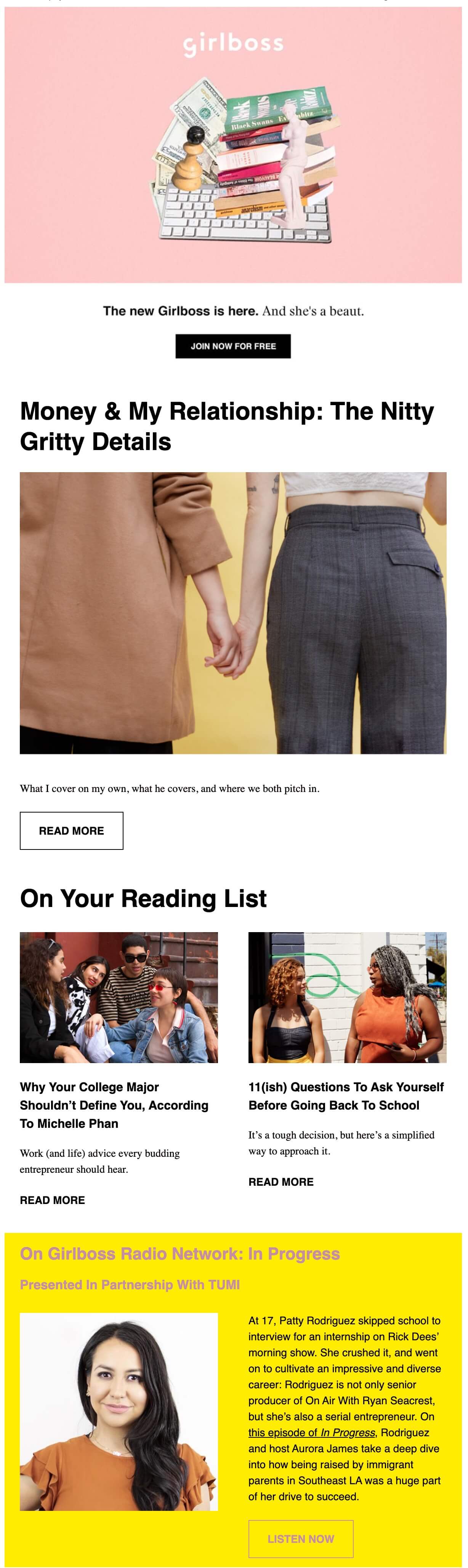 girlboss lands with their millennial and get z audience every time with extremely relevant content that group is interested in